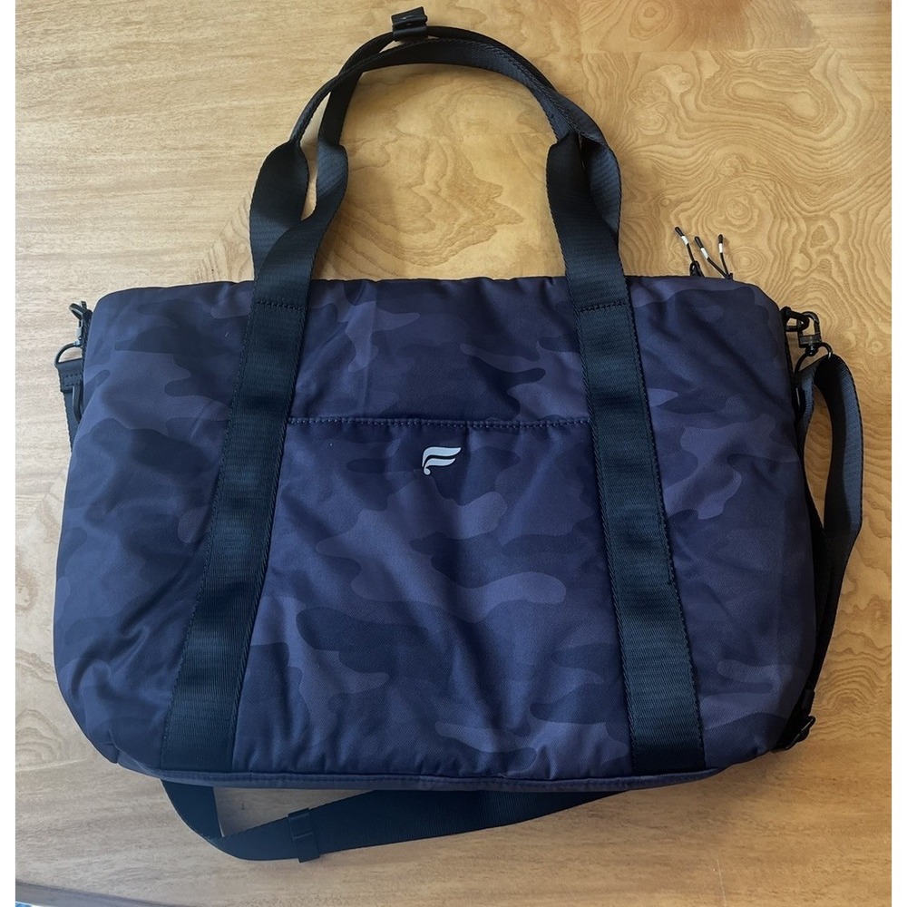 Camo Gym Duffel Bag Black Gray Weekender Travel Carry On Shoulder Tote